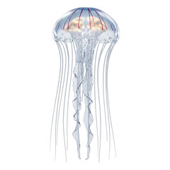 Ethereal Jellyfish with Crimson Radiance.