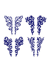 beautiful oriental ornaments. Embroidery on clothes