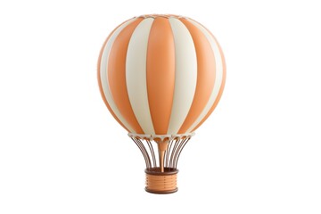 Obraz premium Retro hot air balloon, isolated on white background