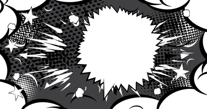 Cartoon White Color background, comic book backdrop. Retro vector comics pop art design.
