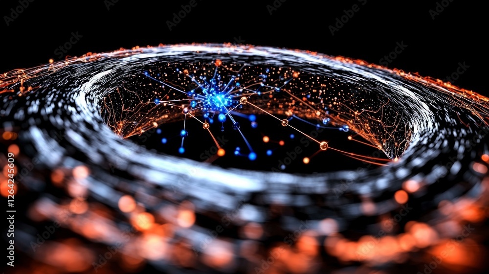 Poster digital brain network ai neural interface data connections technology innovation