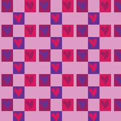 seamless geometric pattern heart color design