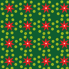 seamless pattern with stars design red and yellow color