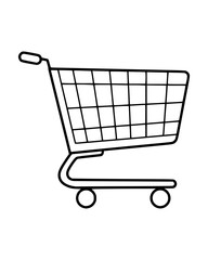Shopping cart isolated on white