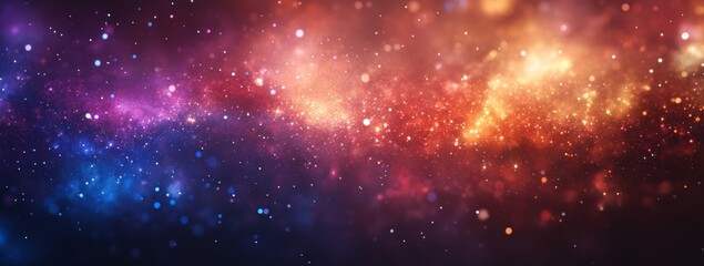 Naklejka premium Cosmic Nebula: A Dreamlike Tapestry of Stardust and Hues