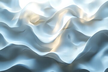 Fototapeta premium Abstract White Background 3D Render with Lines, Geometry, and Light Rays: A Clean and Modern Design.