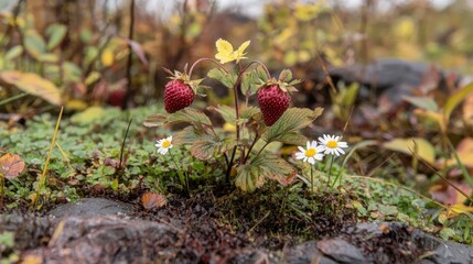 Wild Strawberries   Daisies  Nature s Sweet Symphony