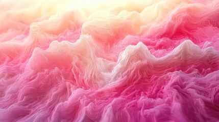 Abstract pink and white wave patterns creating a dreamy landscape of soft textures and colors