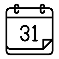Minimalist Icon of a Calendar Page