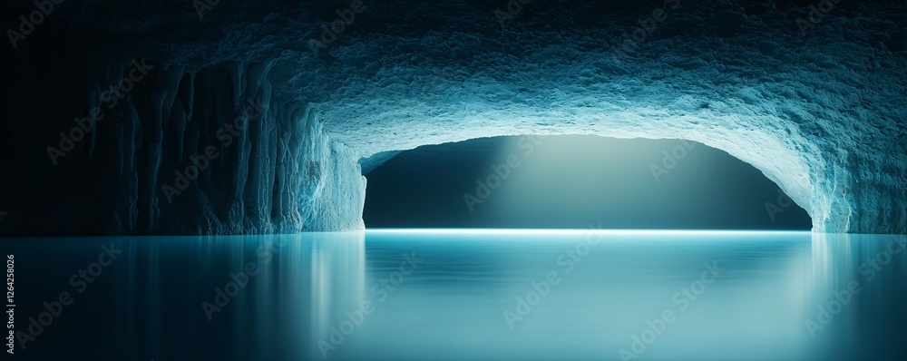 Poster a hidden cave where the walls are encrusted with glowing gemstones, casting a mesmerizing spectrum o