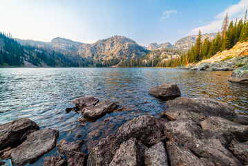 Rocks Along Alpine Lake Shore