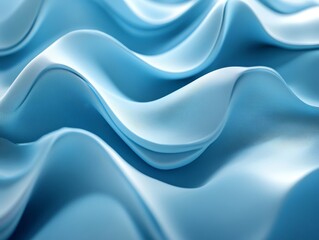 Obraz premium Abstract colorful waves, iridescent design, 3d render, Generative AI