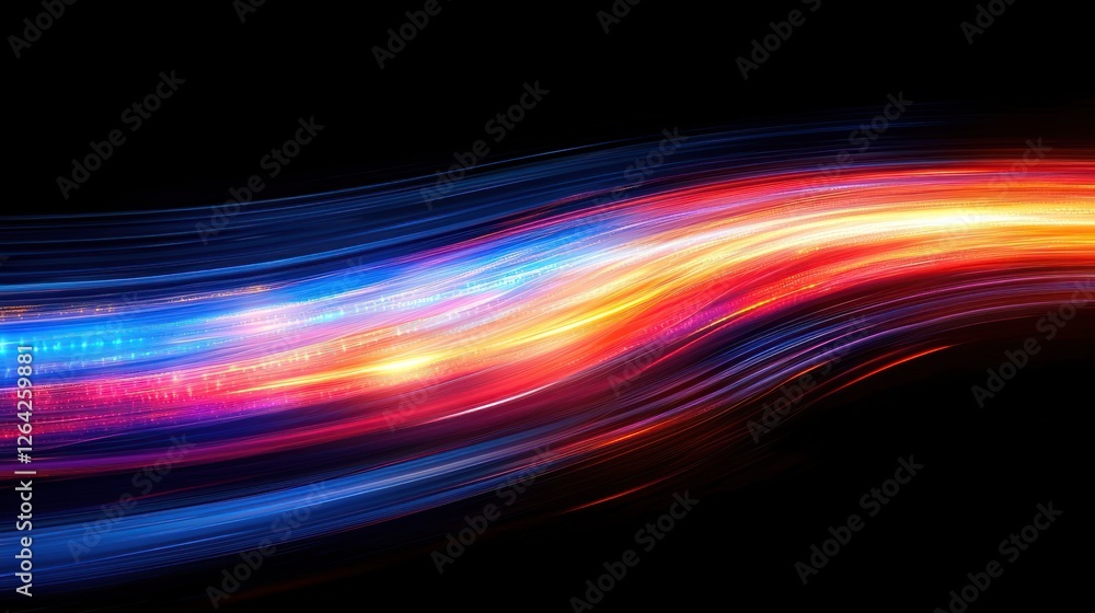 Poster abstract colorful light trails swirling dynamically