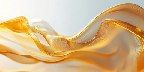 Obraz premium Abstract gold shapes, fluid design, 3d render, Generative AI