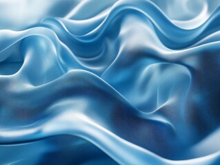 Obraz premium Abstract blue lines, iridescent design, 3d render, Generative AI