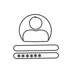 account usename password template in doodle cartoon style