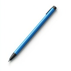 Blue pen on white background