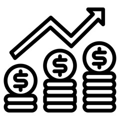 Stylized Graph Indicating Financial Growth