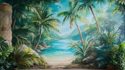 Tropical Paradise Mural