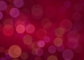 Blurred Bokeh Lights on Red Background