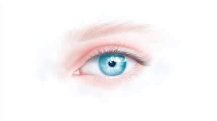 Mesmerizing closeup, a vibrant pink eye with exquisite detail and unique color mesmerizing