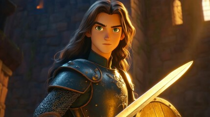 Brave Knight in Armor