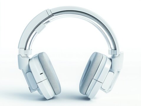 Stylish white headphones with soft ear cushions and adjustable headband on a clean background for audio enthusiasts and tech lovers