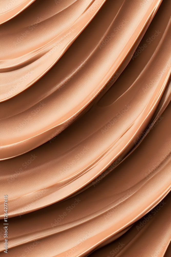 Poster abstract brown curves in a cascade for wallpaper, backdrop or background use generative ai