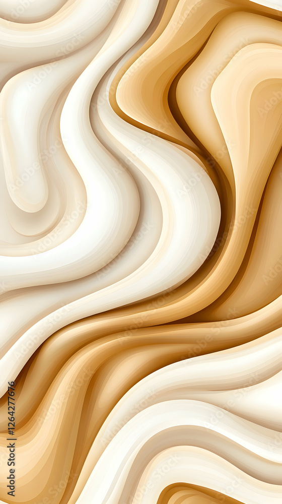 Poster abstract caramel swirl background for use in graphic design and decoration generative ai