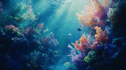 Fototapeta premium Vibrant Underwater Scene