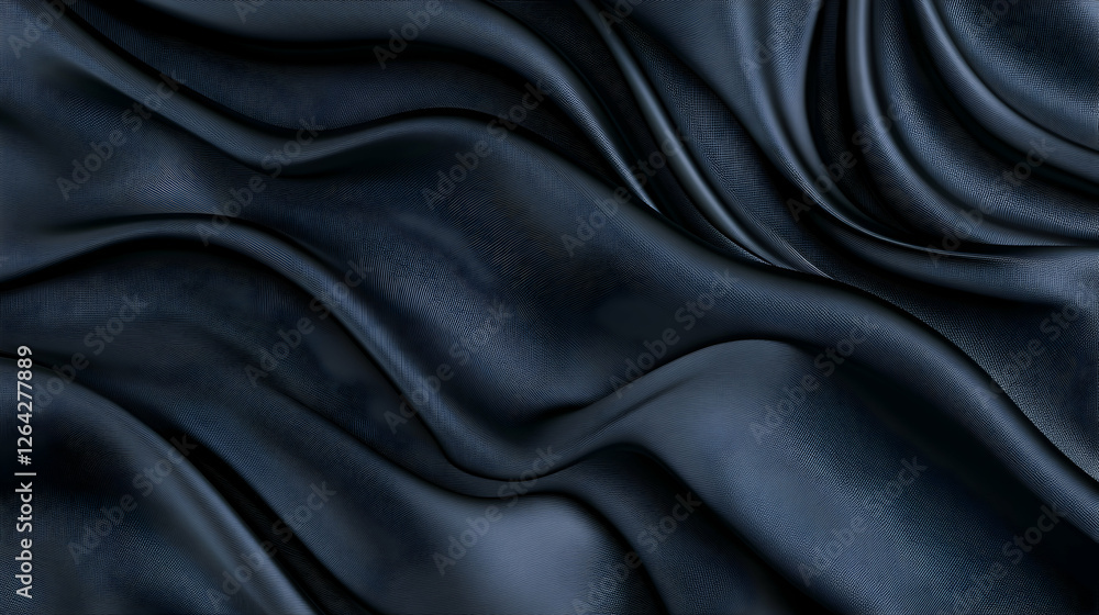 Poster abstract dark fabric waves background. use for texture, pattern, or template generative ai