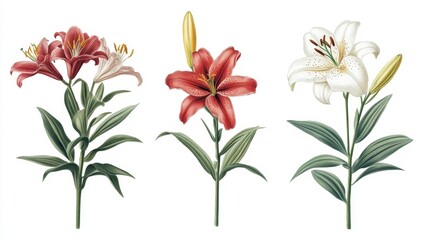 Obraz premium Elegant Lily Floral Design