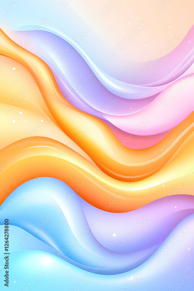 Poster abstract multicolored waves, artistic background for web design, presentation, advertising generativ