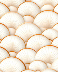 Abstract overlapping scales with radial lines for elegant patterns or backgrounds generative AI