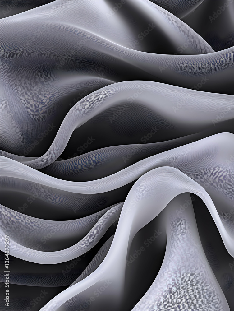 Poster abstract smooth wave flowing in background for website, presentation use generative ai