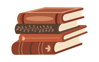 Vintage Book Cozy Aesthetic for Stationery, Bookstore Logos, Posters, Stickers, and Educational Designs. Vector illustration