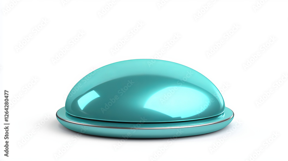 Poster turquoise product 3d circle podium background with ball. empty dimensional platform object with shad
