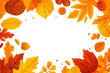 Obraz premium Whispers of Autumn A Watercolor Embrace Autumn Serenity Delicate Leaves in Warm Hues Falling for Fall An Artistic Leaf Collection