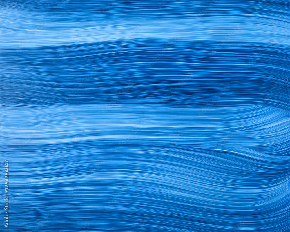Poster blue water waves flowing, creating ripples in motion. useful for backgrounds generative ai