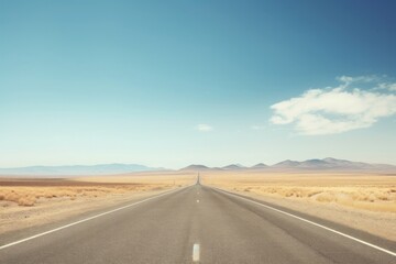 Naklejka premium Long summer road outdoors horizon highway.