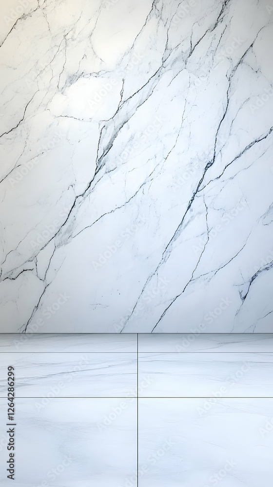 Poster marble wall and tiled floor for backgrounds, patterns, texture in design spaces generative ai
