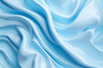 Abstract light blue fluid swirl, useful for cosmetic or fabric background texture