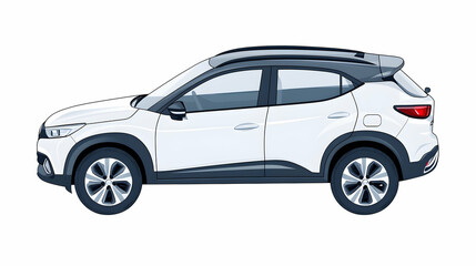 Obraz premium Car vector illustration isolated on a white background for transportation usage generative AI