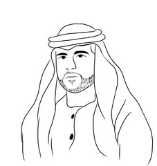 arabic man wear traditional costume arabic 