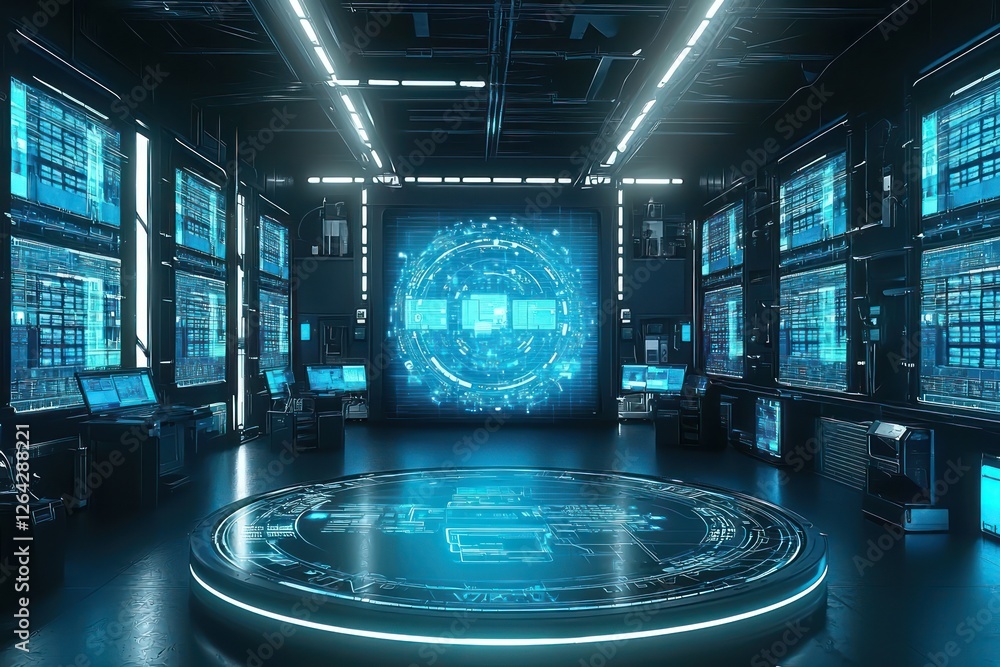 Poster logistics hub optimized with ai-driven smart tracking, enhancing efficiency of supply processes.