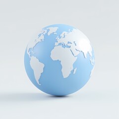 Fototapeta premium A light blue and white globe.