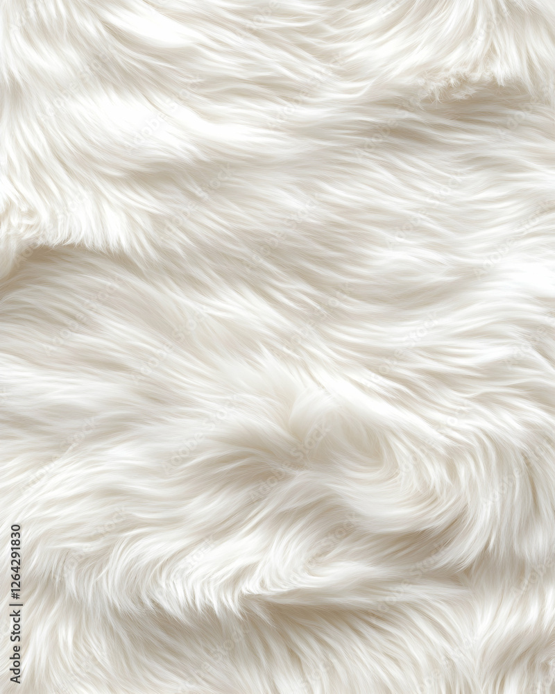 Aufkleber cozy white fur texture background for product display and design element generative ai