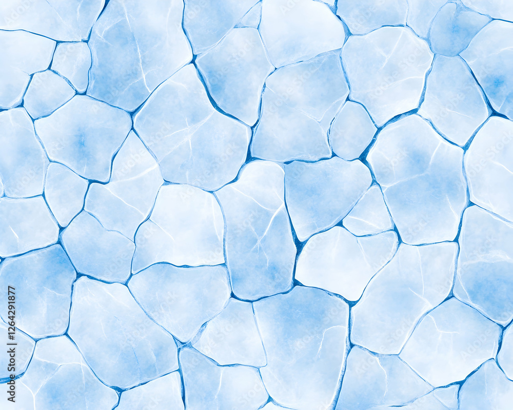 Poster cracked ice texture background. abstract cold surface use for design and decor generative ai