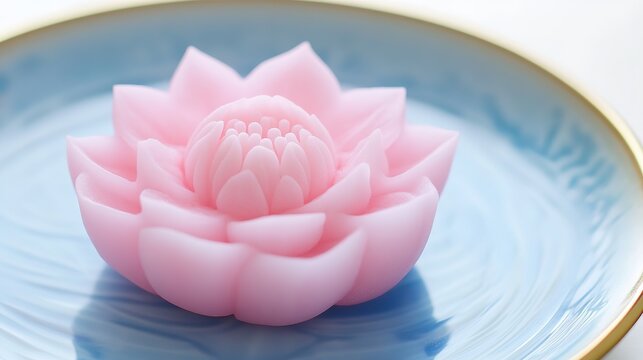 Cool Japanese Sweets with Lotus Motif. Traditional and Artistic Confections with Lotus Patterns.