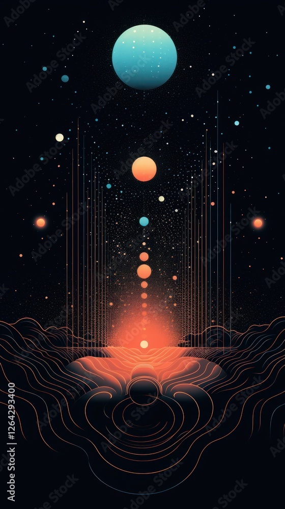 Wall mural empty space astronomy universe science.